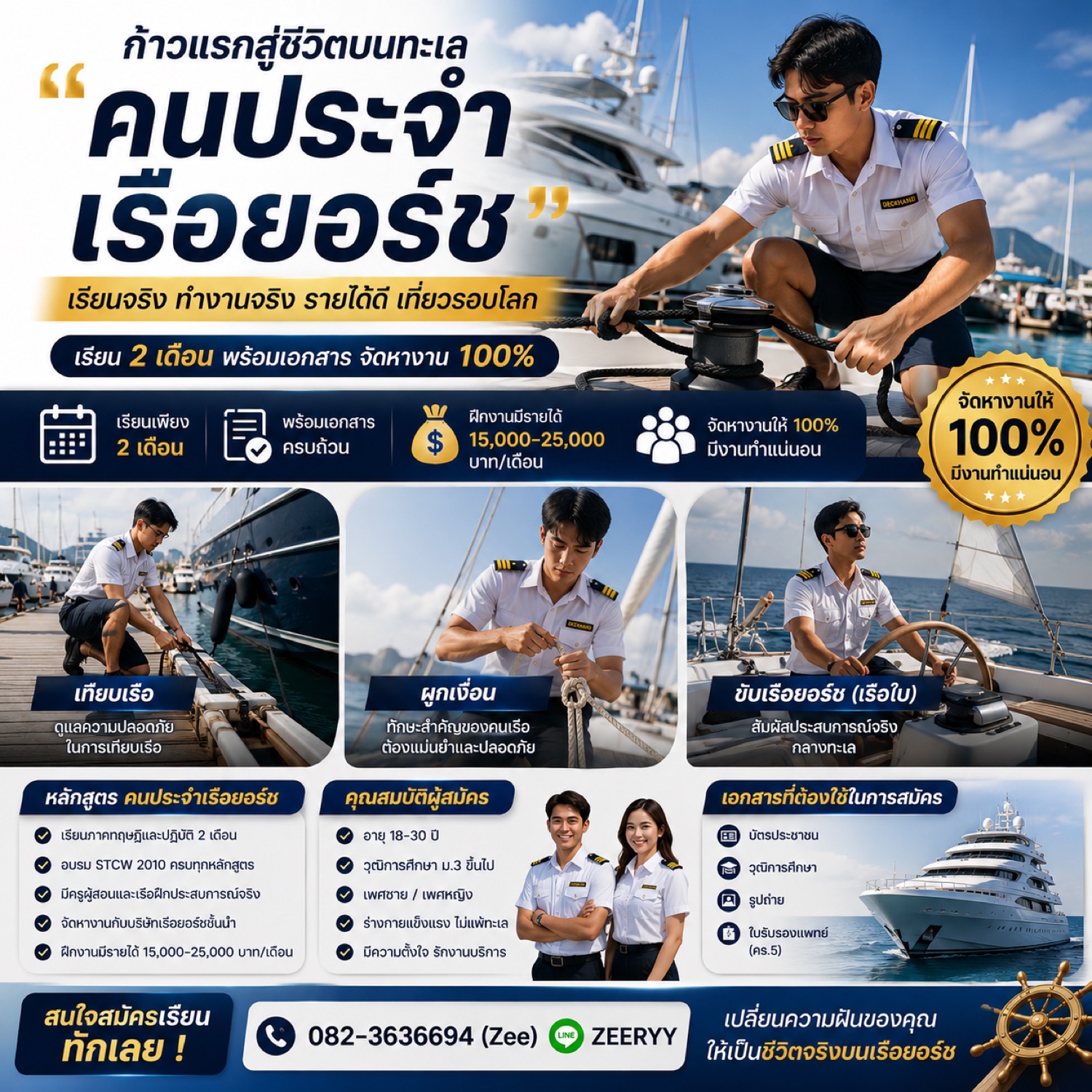 หลักสูตรคนประจำเรือยอร์ช